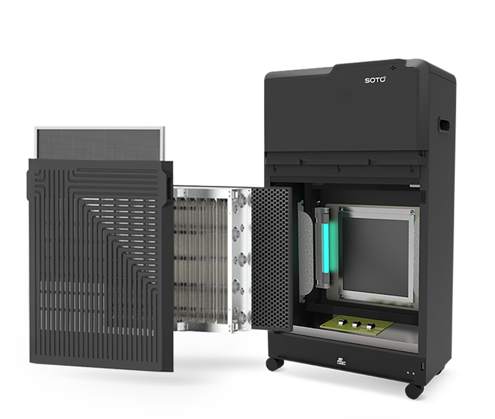 Integrated air filters<br/>UV-PCO system