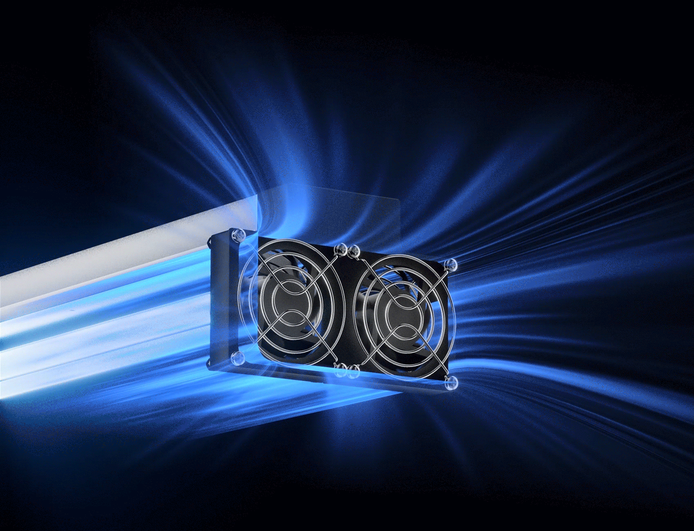 Mirror reflective plate and circulating fans