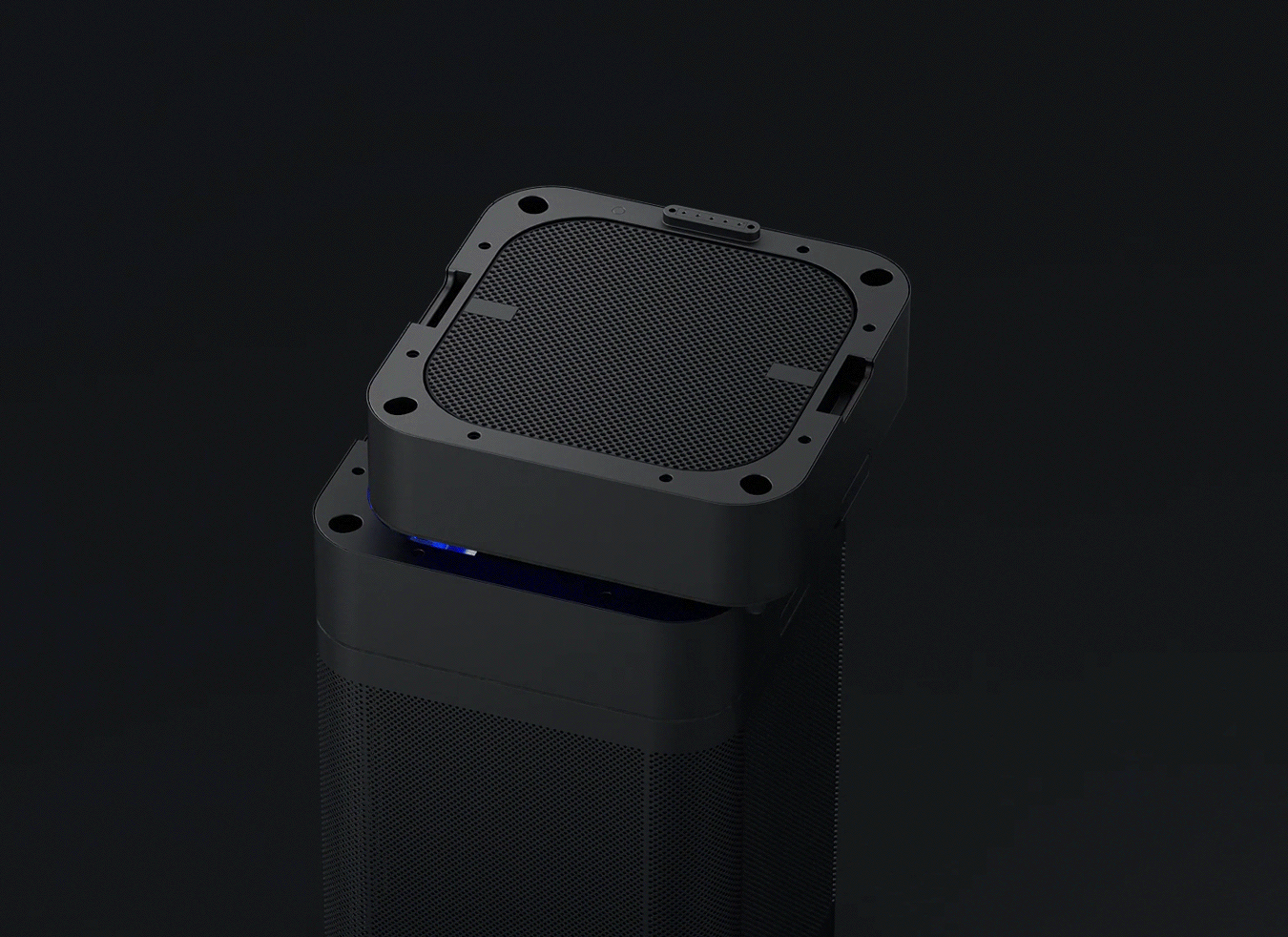 Additional filter module can be incorporated into the system as needed