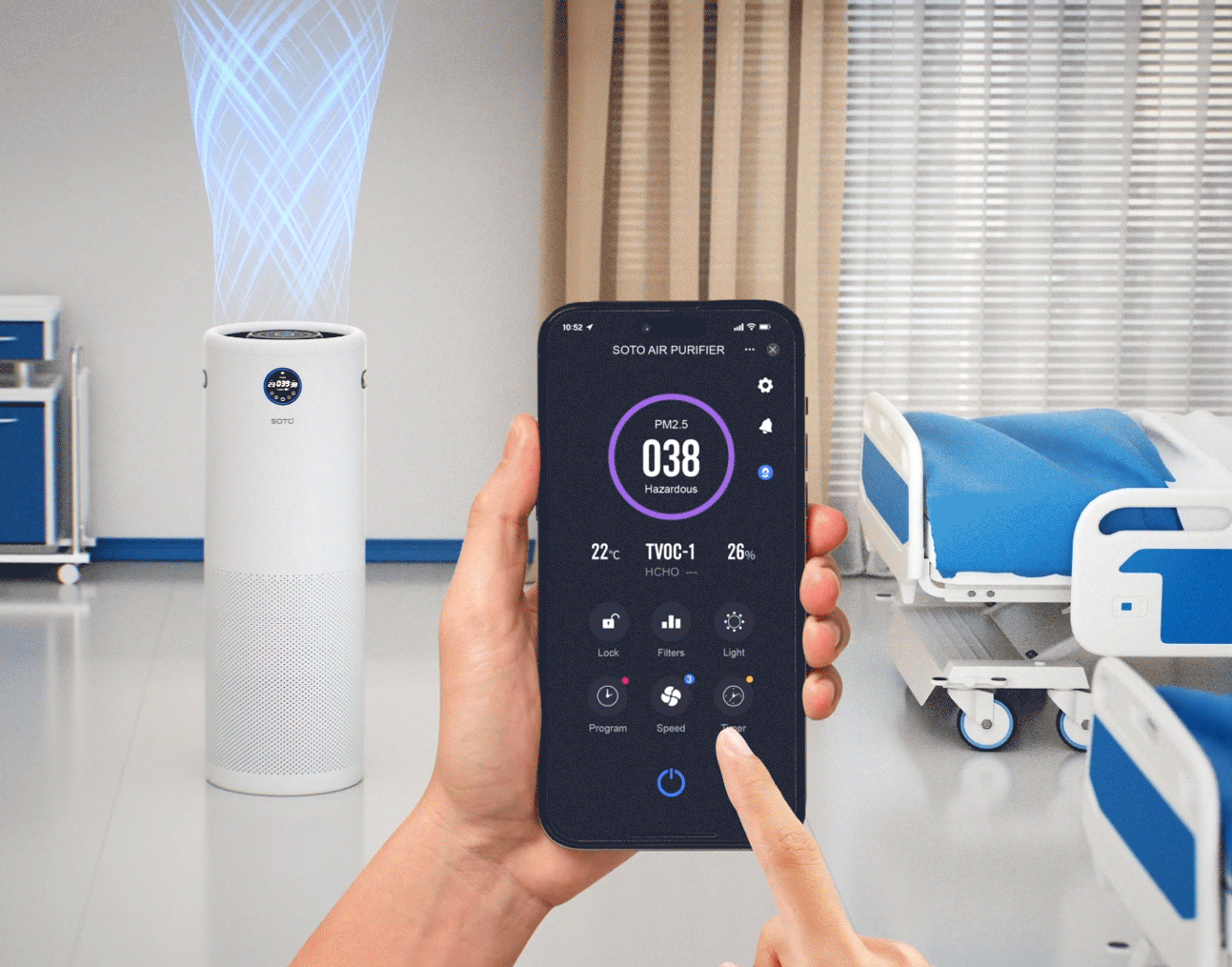 Remote operation and scheduling of operational times via a mobile application