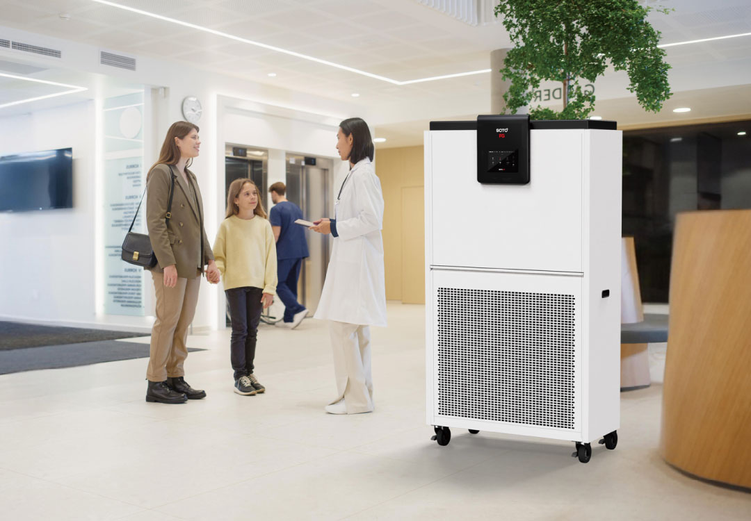 Large medical air purifier designed for large spaces