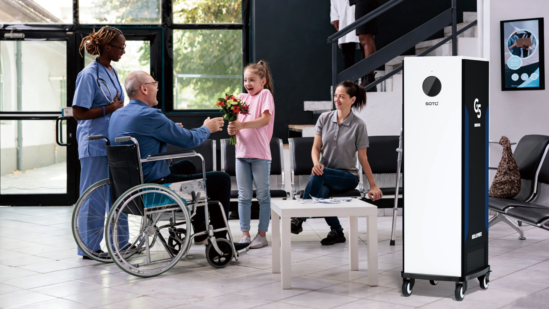 Plasma air disinfection  smart control system and hand gesture operation