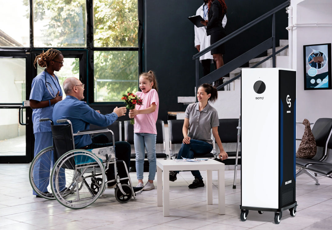 Plasma air disinfection  smart control system and hand gesture operation